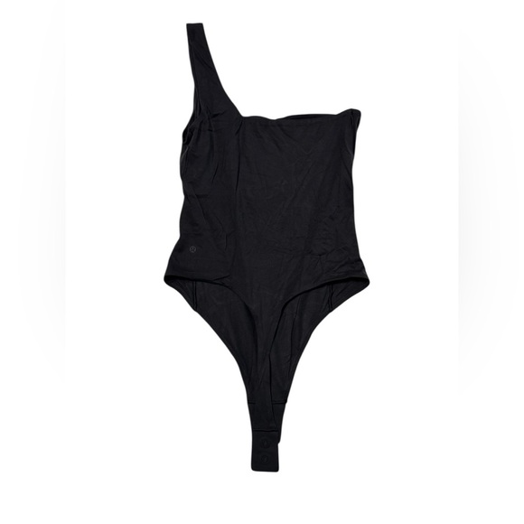 Lululemon Wundermost Ultra-Soft Nulu Asymmetrical Bodysuit in Black - Picture 6 of 7